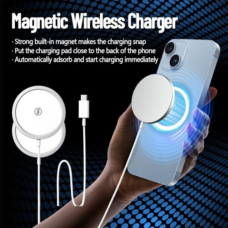 ARTCYBER 6-in-1 Charging Kit ?C Magnetic Power Bank, Wireless Charger, Type-C Cable, Adapter & Audio Support, Fast Charge, Compact & Portable - Image 8